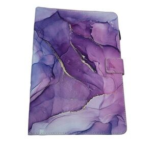 Samsung Galaxy Tab A8 10.5" 2022 Case: Purple Marble PU Leather Stand‎ Cover